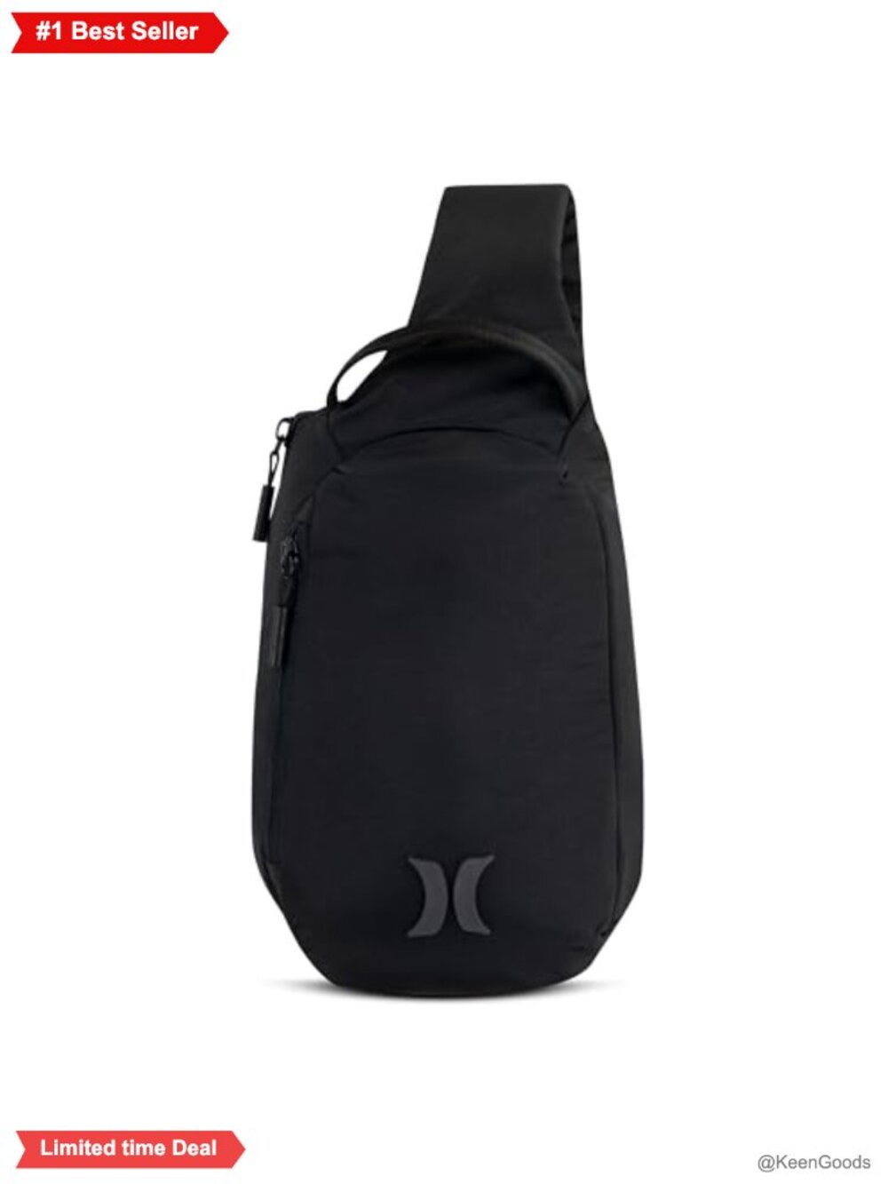 Hurley Crossbody Sling Bag Nylon Adjustable Hands-Free Travel
